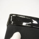 【6gb2071】グッチ ハンドバッグ 002 1119 キャンバス エナメル ブラック ホワイト ゴールド金具【中古】レディース