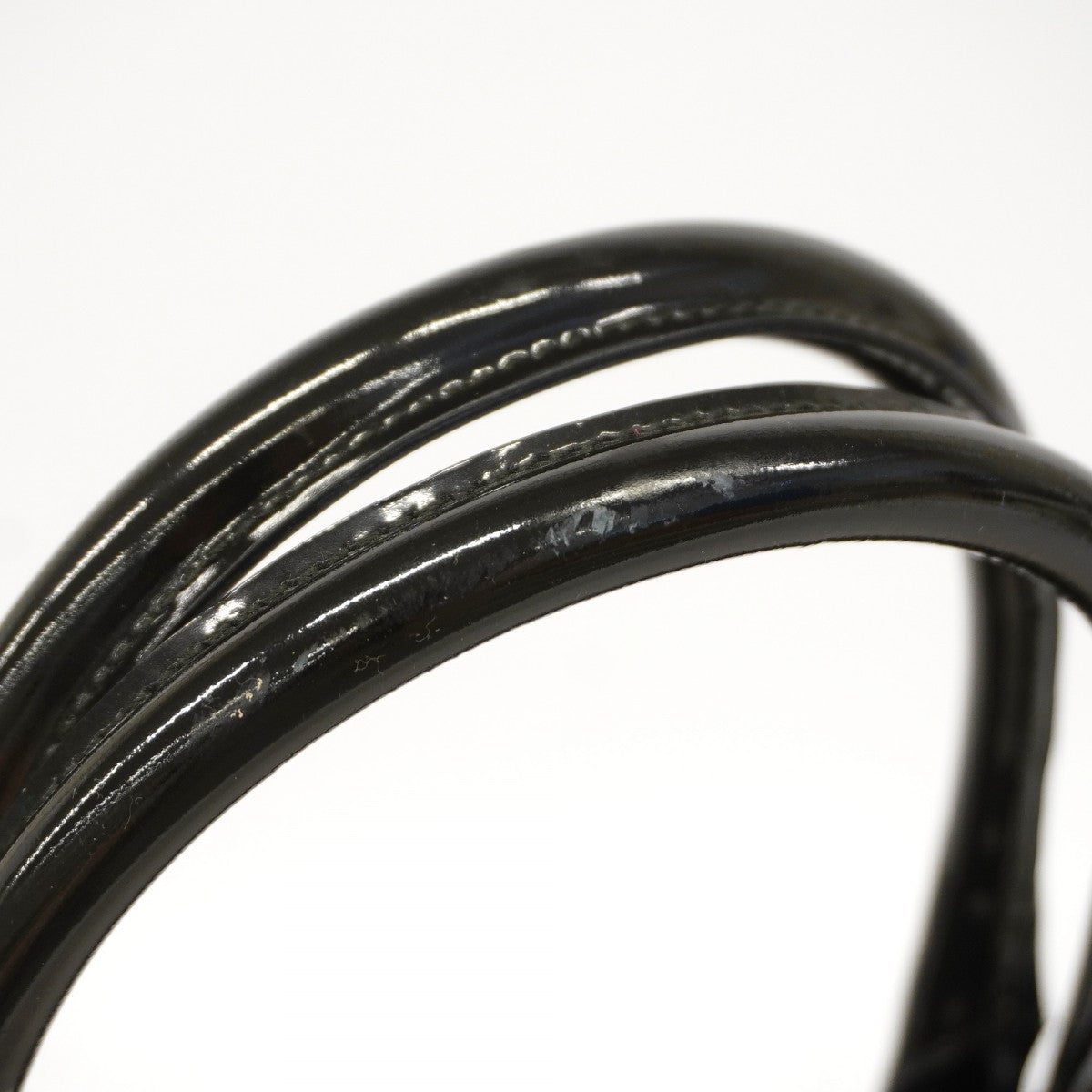 【6gb2071】グッチ ハンドバッグ 002 1119 キャンバス エナメル ブラック ホワイト ゴールド金具【中古】レディース