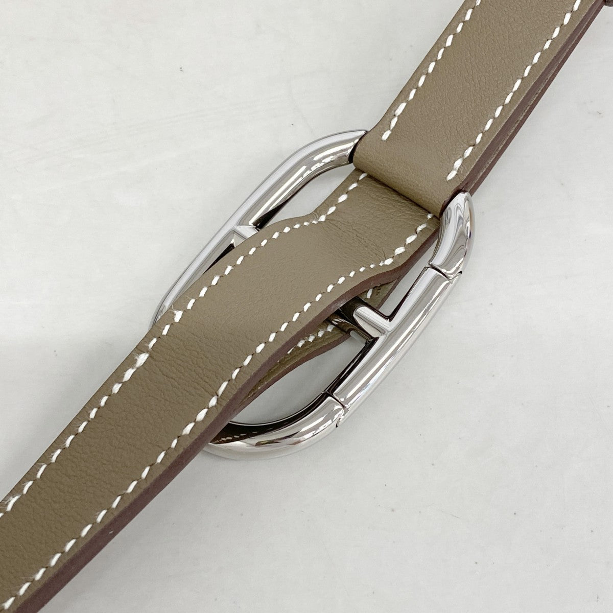 【6gb2102】エルメス ショルダーバッグ ポッシャンプリュス スイフト エトゥープ シルバー金具 U刻印【中古】メンズ レディース ユニセックス