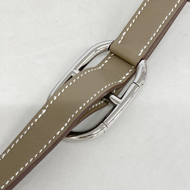 【6gb2102】エルメス ショルダーバッグ ポッシャンプリュス スイフト エトゥープ シルバー金具 U刻印【中古】メンズ レディース ユニセックス