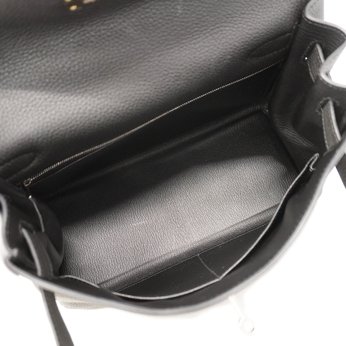 【6gb2168-g】エルメス ハンドバッグ ケリー28 トゴ ブラック シルバー金具 D刻印 2wayバッグ【中古】レディース