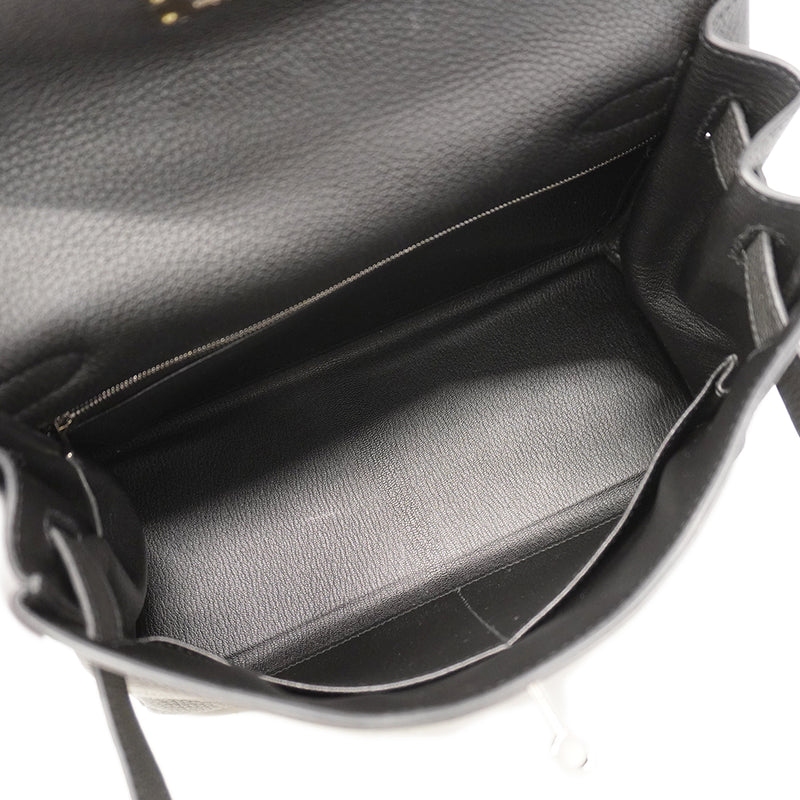 【6gb2168-g】エルメス ハンドバッグ ケリー28 トゴ ブラック シルバー金具 D刻印 2wayバッグ【中古】レディース