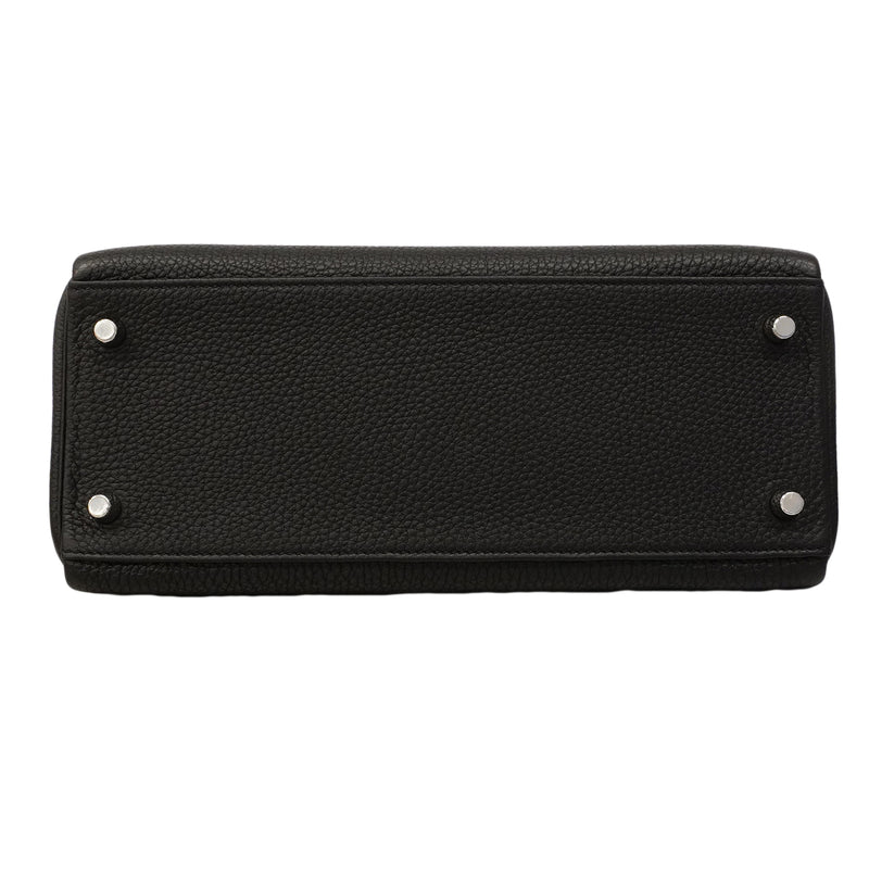 【6gb2168-g】エルメス ハンドバッグ ケリー28 トゴ ブラック シルバー金具 D刻印 2wayバッグ【中古】レディース