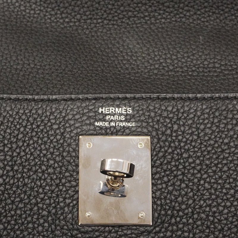 【6gb2168-g】エルメス ハンドバッグ ケリー28 トゴ ブラック シルバー金具 D刻印 2wayバッグ【中古】レディース
