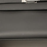 【6gb2169-g】エルメス ハンドバッグ ポシェットケリー スイフト ブラック シルバー金具 K刻印【中古】レディース