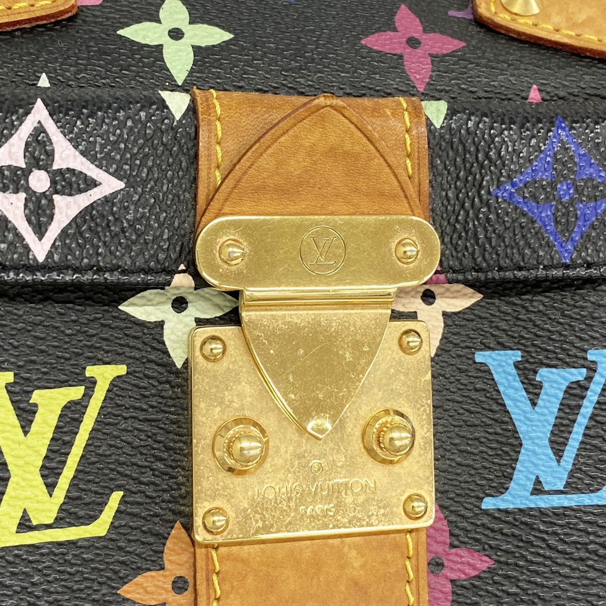 【6gb2174】ルイヴィトン ハンドバッグ モノグラム・マルチカラー スピーディ30 M92642 ノワール【中古】レディース