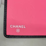 【6gb2187】シャネル 長財布 カンボン ラムスキン ブラック シルバー金具【中古】レディース