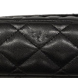 【6gb2203】シャネル ショルダーバッグ マトラッセ チェーンショルダー キャビアスキン ブラック シルバー金具【中古】レディース