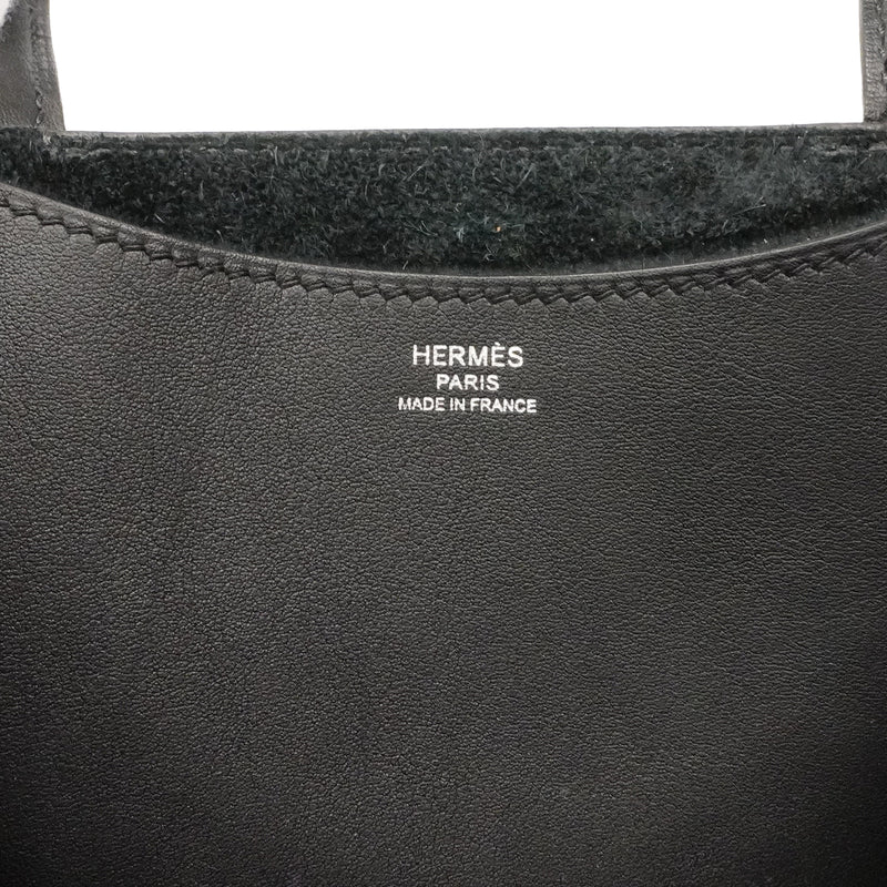 【6gb2220】エルメス ハンドバッグ インザループ23 トリヨンクレマンス ブラック シルバー金具 B刻印【中古】レディース