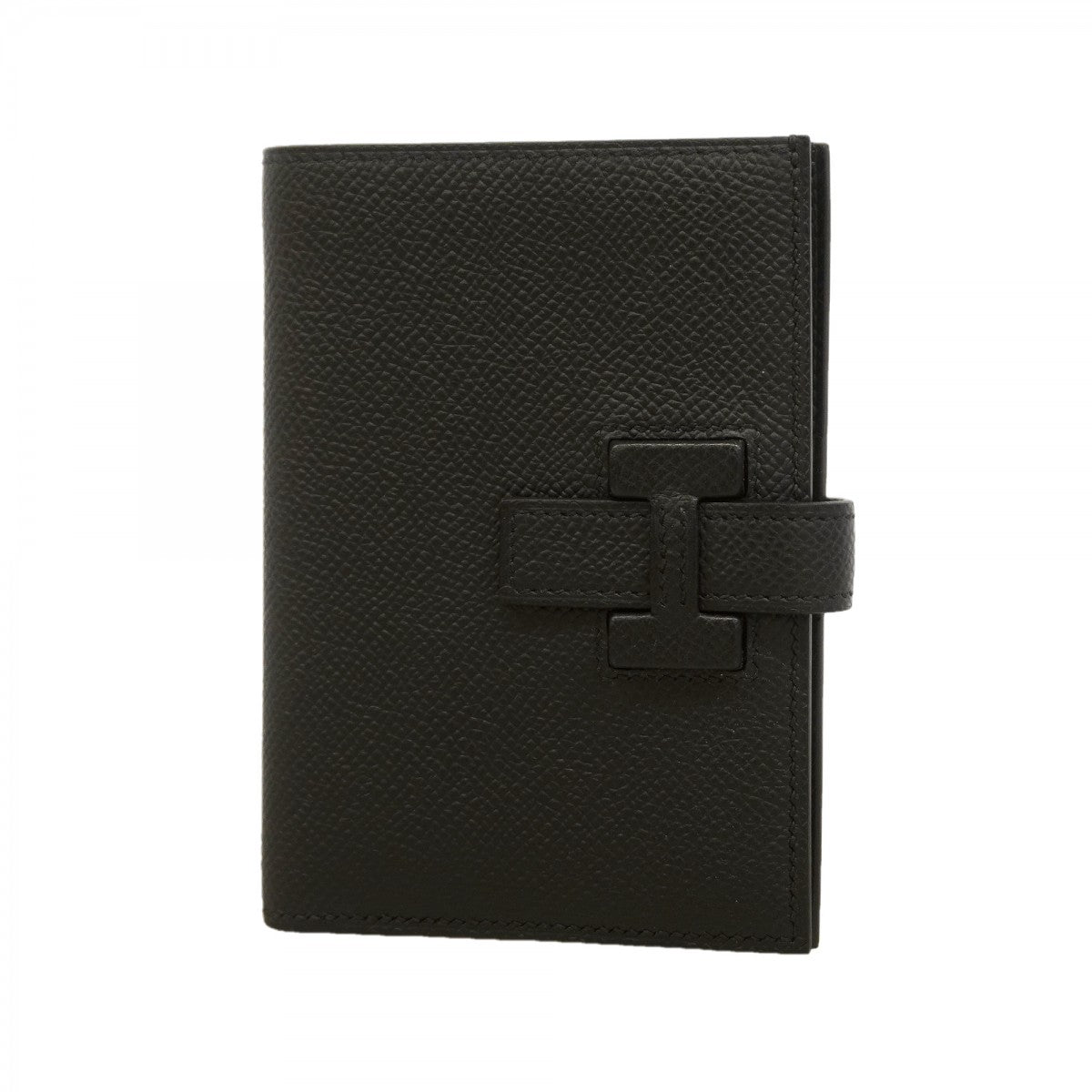 【6gb2296】エルメス 財布 Hパッサン ヴォーエプソン ブラック シルバー金具 K刻印【中古】メンズ レディース ユニセックス