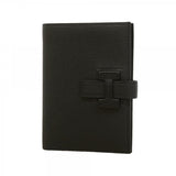 【6gb2296】エルメス 財布 Hパッサン ヴォーエプソン ブラック シルバー金具 K刻印【中古】メンズ レディース ユニセックス