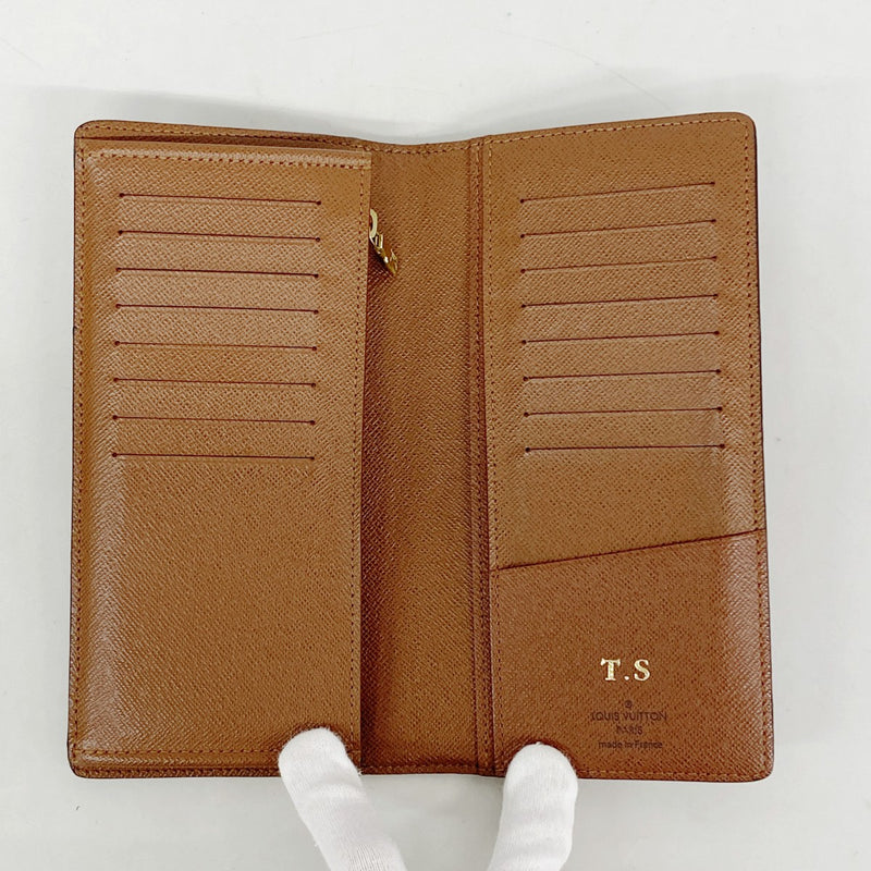 【6gb2328】ルイヴィトン 長財布 モノグラム ポルトフォイユブラザ M66540 ブラウン【中古】メンズ