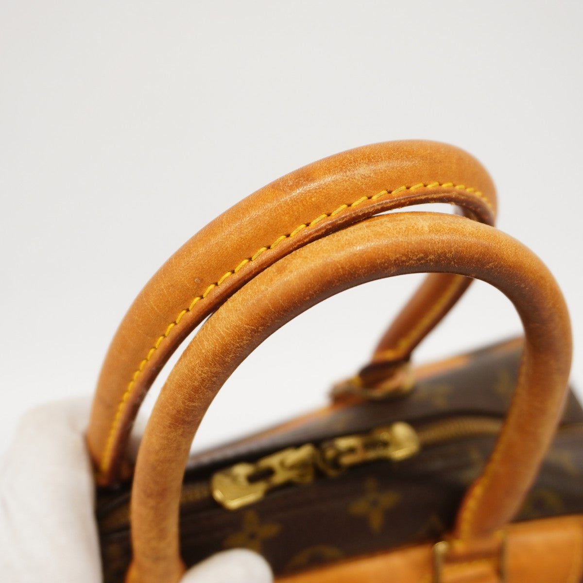 【6gb2350-h】ルイヴィトン ハンドバッグ モノグラム ドーヴィル M47270 ブラウン【中古】レディース