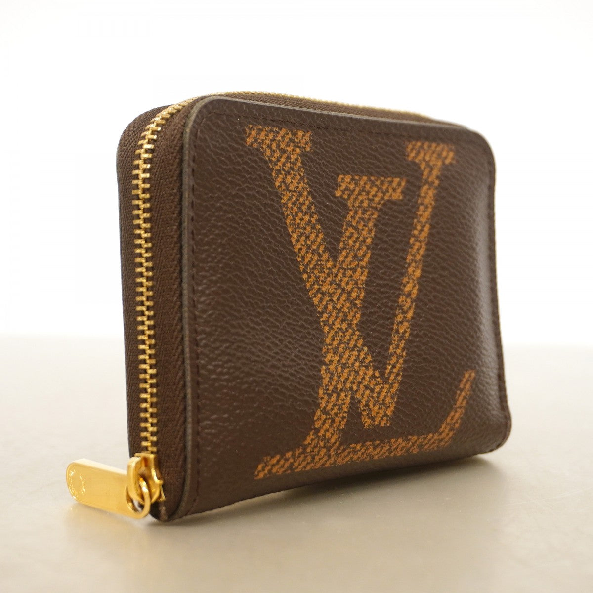 【6gb2361-k】ルイヴィトン コインケース モノグラム・ジャイアント ジッピーコインパース M69354 ブラウン【中古】レディース