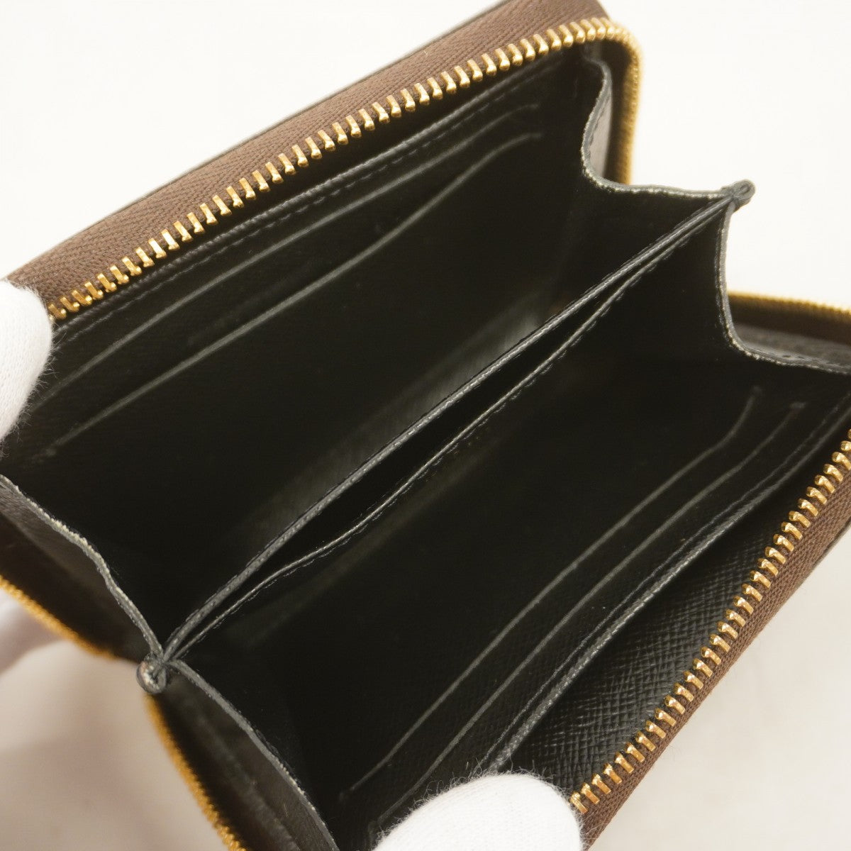 【6gb2361-k】ルイヴィトン コインケース モノグラム・ジャイアント ジッピーコインパース M69354 ブラウン【中古】レディース