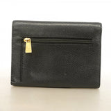 【6gb2363-k】シャネル 三つ折り財布 キャビアスキン ブラック ゴールド金具【中古】レディース