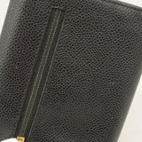 【6gb2363-k】シャネル 三つ折り財布 キャビアスキン ブラック ゴールド金具【中古】レディース