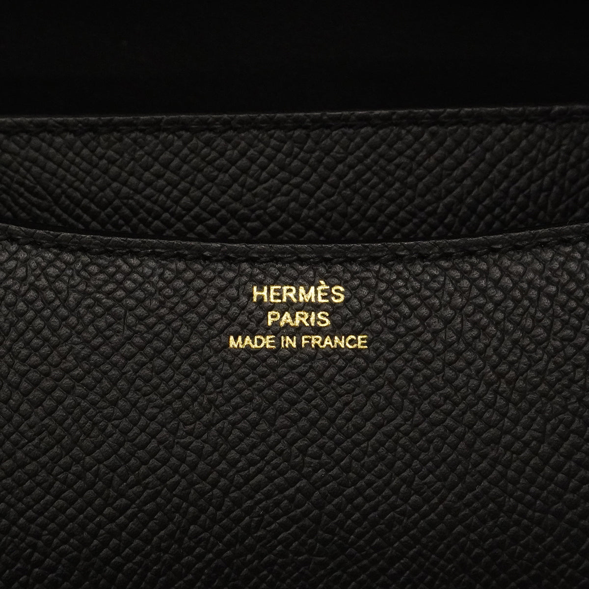 【6gc2399】エルメス ショルダーバッグ コンスタンス18 ヴォーエプソン ブラック ゴールド金具 G刻印【中古】レディース