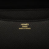 【6gc2399】エルメス ショルダーバッグ コンスタンス18 ヴォーエプソン ブラック ゴールド金具 G刻印【中古】レディース