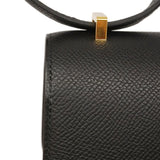 【6gc2399】エルメス ショルダーバッグ コンスタンス18 ヴォーエプソン ブラック ゴールド金具 G刻印【中古】レディース