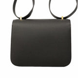 【6gc2399】エルメス ショルダーバッグ コンスタンス18 ヴォーエプソン ブラック ゴールド金具 G刻印【中古】レディース