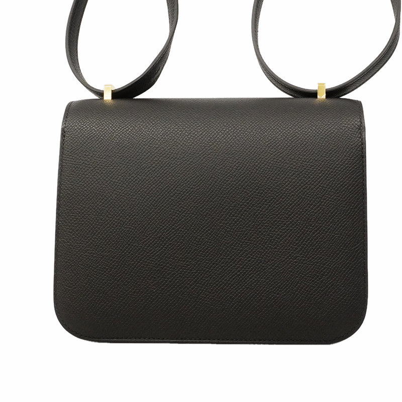 【6gc2399】エルメス ショルダーバッグ コンスタンス18 ヴォーエプソン ブラック ゴールド金具 G刻印【中古】レディース