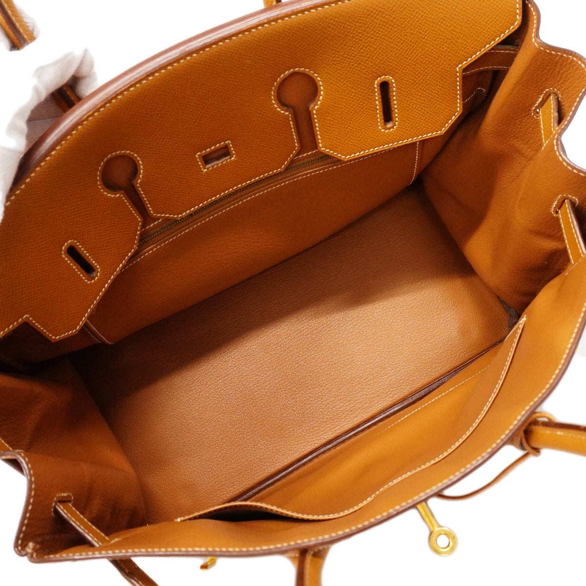 【6gc2406】エルメス ハンドバッグ バーキン35 ヴォーエプソン ゴールド ゴールド金具 □J刻印【中古】レディース