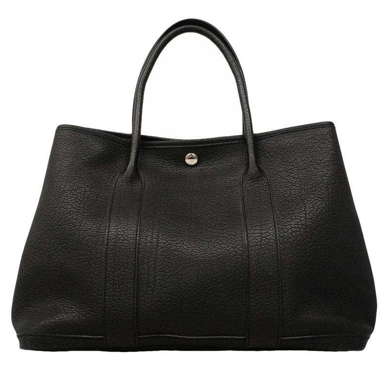 【6gc2407】エルメス トートバッグ ガーデンパーティPM ネゴンダ ブラック シルバー金具 □K刻印【中古】レディース