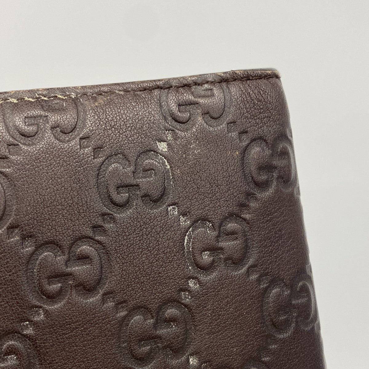 【6gc2420】グッチ 長札入れ グッチシマ 224183 レザー ブラウン【中古】メンズ