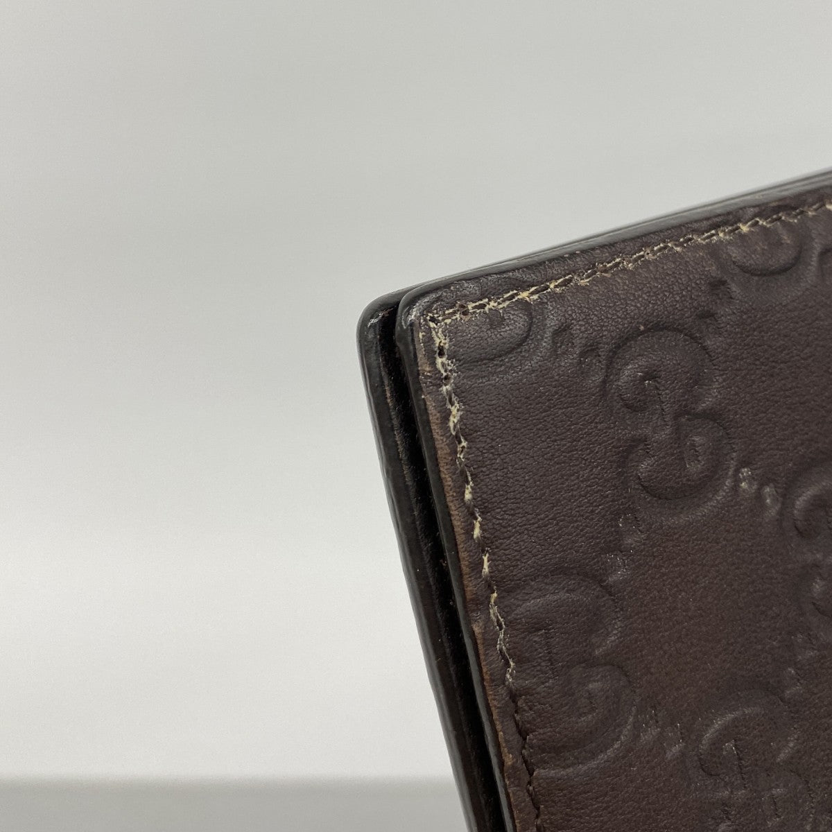 【6gc2420】グッチ 長札入れ グッチシマ 224183 レザー ブラウン【中古】メンズ