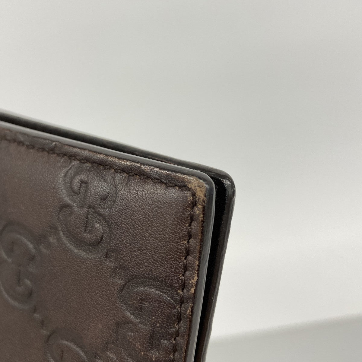 【6gc2420】グッチ 長札入れ グッチシマ 224183 レザー ブラウン【中古】メンズ
