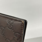 【6gc2420】グッチ 長札入れ グッチシマ 224183 レザー ブラウン【中古】メンズ