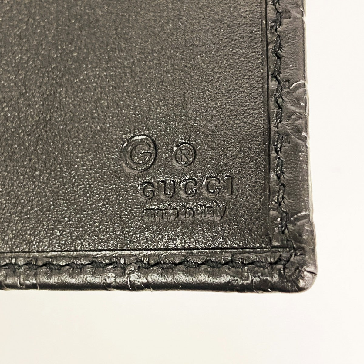 【6gc2421-k】グッチ 長財布 マイクログッチシマ 449396 レザー ブラック シャンパンゴールド金具【中古】メンズ レディース ユニセックス