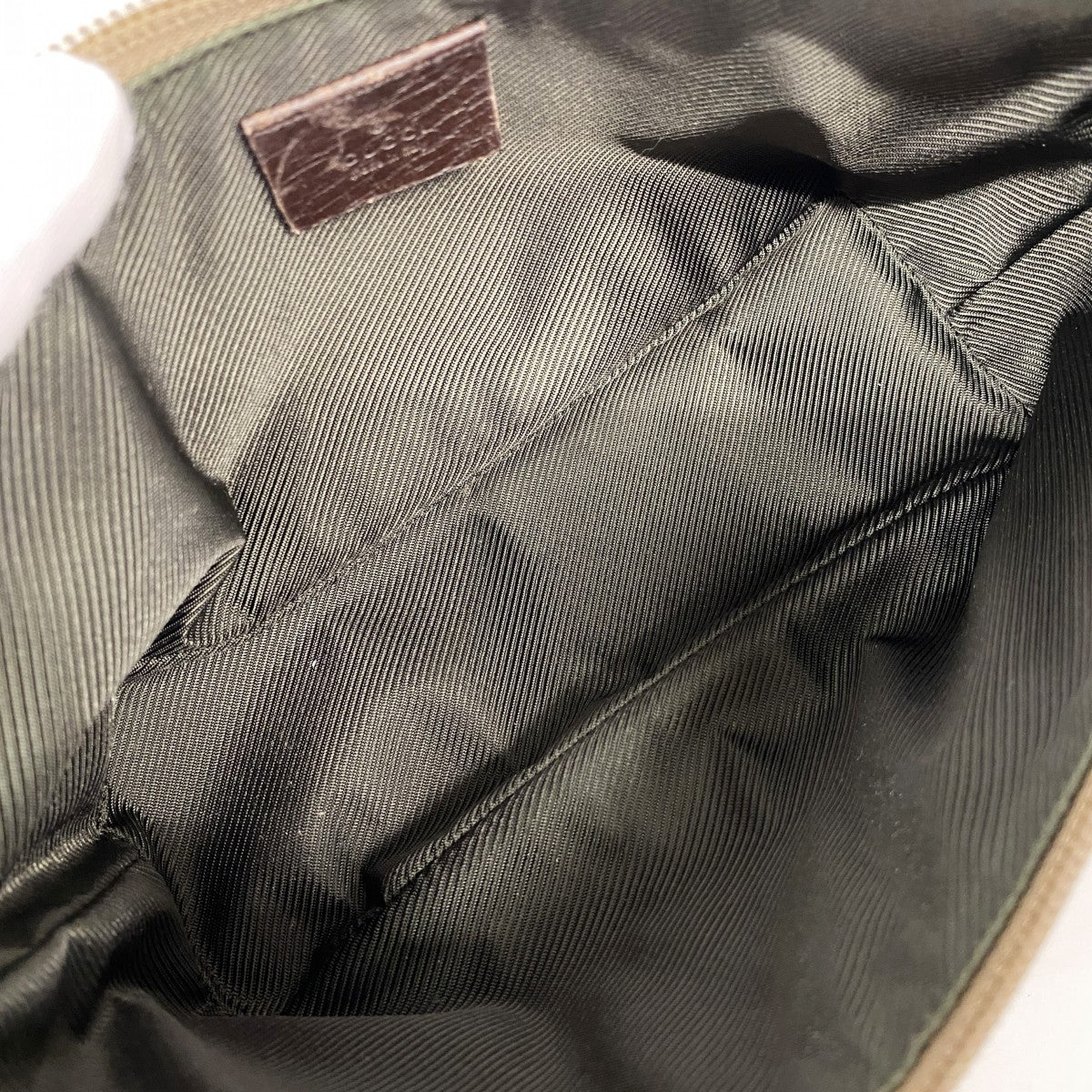 【6gc2422-k】グッチ ハンドバッグ GGキャンバス 07198 キャンバス ベージュ シルバー金具【中古】レディース