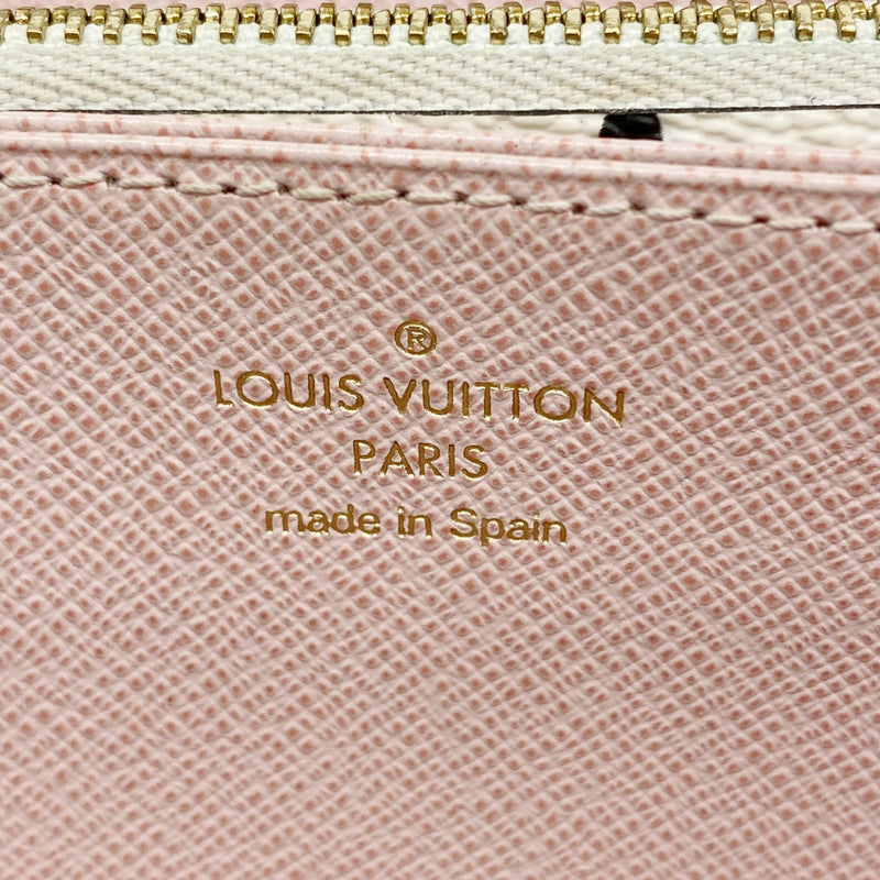 【6gc2433-k】ルイヴィトン 長財布 モノグラム・ジャイアント ジッピーウォレット M67550 ルージュ【中古】レディース