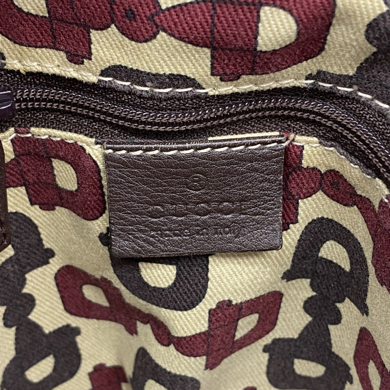 【6gc2436-k】グッチ トートバッグ グッチシマ スーキー 211944 レザー ブラウン ゴールド金具【中古】レディース