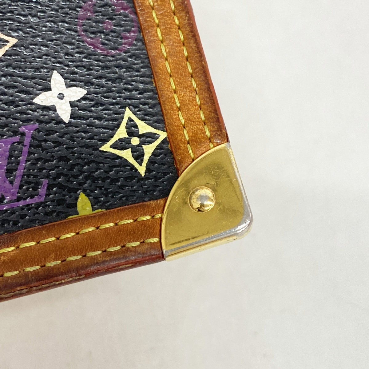 【6gc2450】ルイヴィトン 三つ折り長財布 モノグラム・マルチカラー ポルトトレゾールインターナショナル M92658 ノワール【中古】レディース