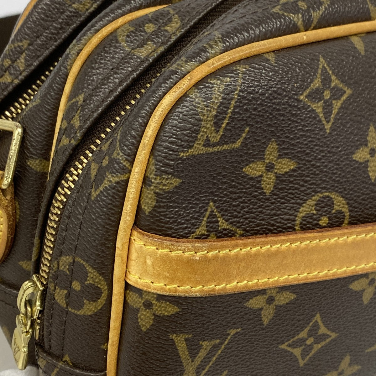 【6gc2458】ルイヴィトン ショルダーバッグ モノグラム リポーターPM M45254 ブラウン【中古】レディース