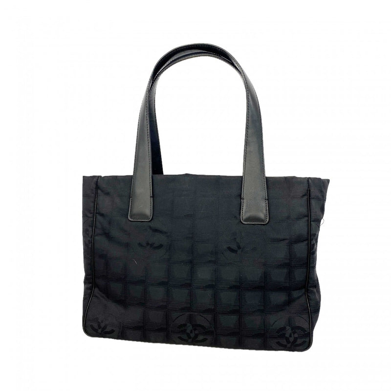 【6gc2464】シャネル トートバッグ ニュートラベル ナイロン ブラック ゴールド金具【中古】レディース