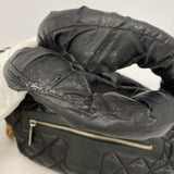 【6gc2465】シャネル トートバッグ コココクーン ナイロン ブラック シルバー金具【中古】レディース