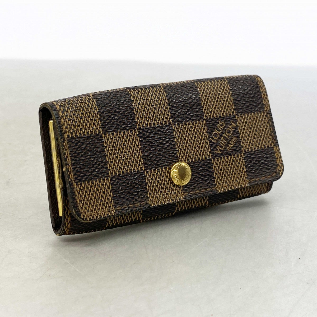 【6gc2472】ルイヴィトン キーケース ダミエ ミュルティクレ4 N62631 エベヌ【中古】メンズ レディース ユニセックス