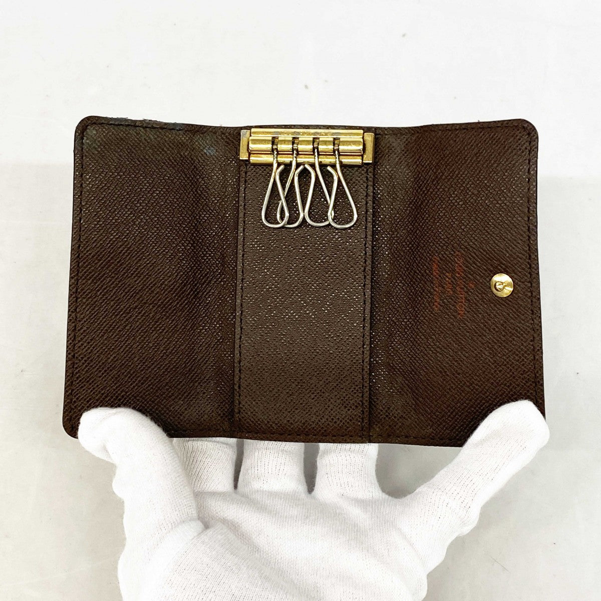 【6gc2472】ルイヴィトン キーケース ダミエ ミュルティクレ4 N62631 エベヌ【中古】メンズ レディース ユニセックス