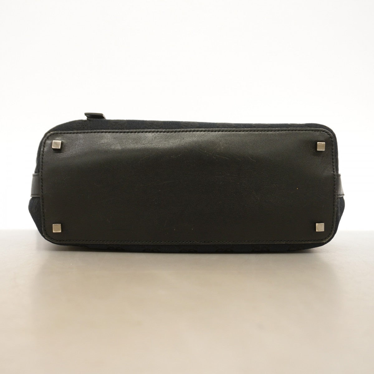 【6gc2475-k】グッチ ハンドバッグ GGキャンバス 001 4302 キャンバス ブラック シルバー金具【中古】レディース