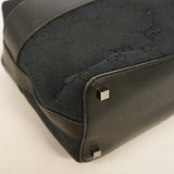 【6gc2475-k】グッチ ハンドバッグ GGキャンバス 001 4302 キャンバス ブラック シルバー金具【中古】レディース