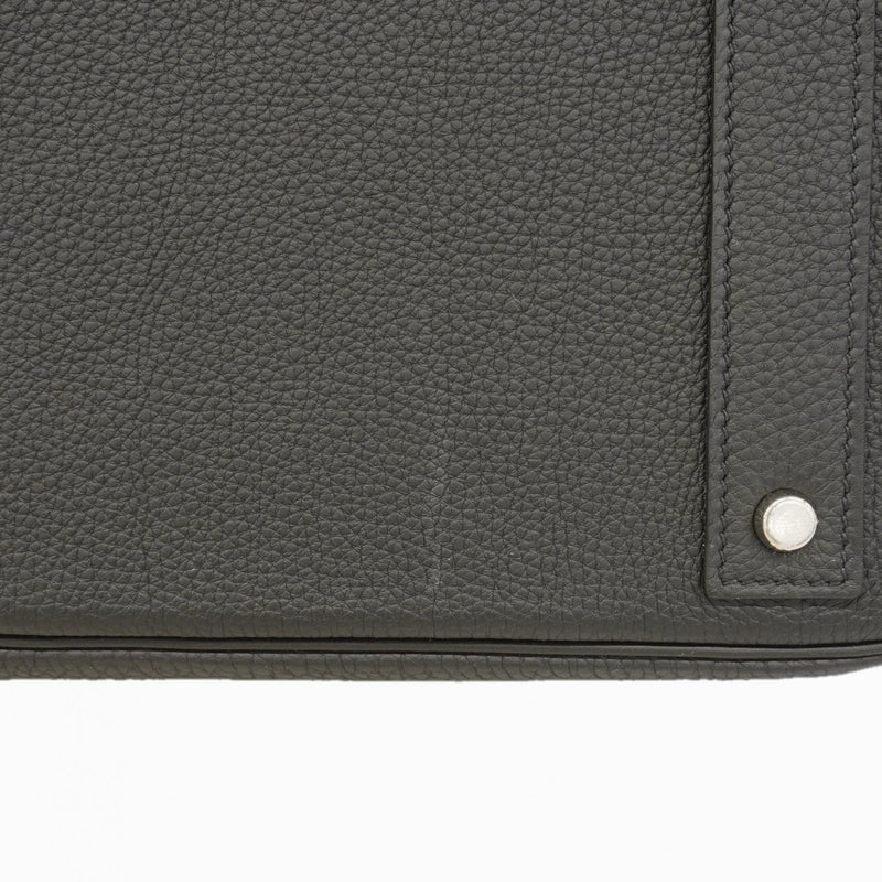 【6gc2477-g】エルメス ハンドバッグ オータクロア40 トゴ ブラック シルバー金具 K刻印【中古】メンズ