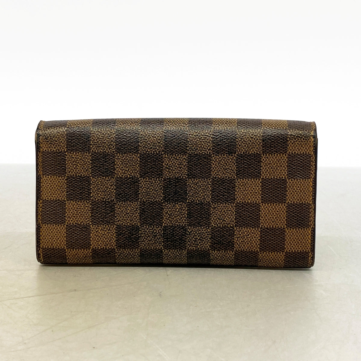 【6gc2481】ルイヴィトン 長財布 ダミエ ポシェットポルトモネクレディ N61724 エベヌ【中古】レディース