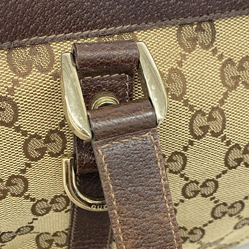 【6gc2487】グッチ ハンドバッグ GGキャンバス 141471 キャンバス ベージュ シャンパンゴールド金具【中古】レディース
