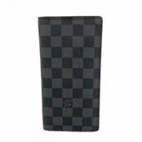 【6gc2495】ルイヴィトン 長財布 ダミエ・グラフィット ポルトフォイユブラザ N62665 ブラック グレー【中古】メンズ