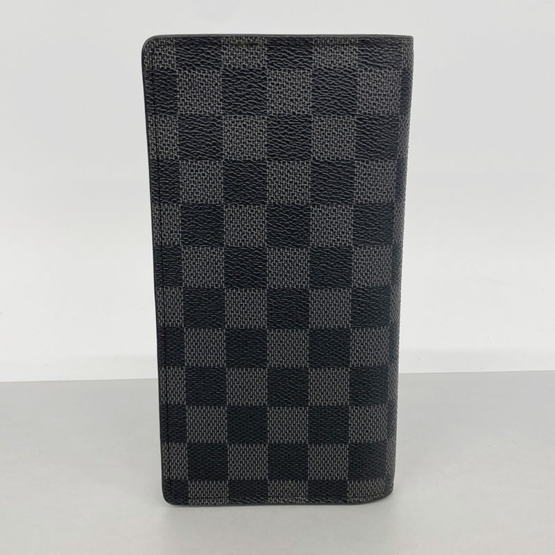 【6gc2495】ルイヴィトン 長財布 ダミエ・グラフィット ポルトフォイユブラザ N62665 ブラック グレー【中古】メンズ