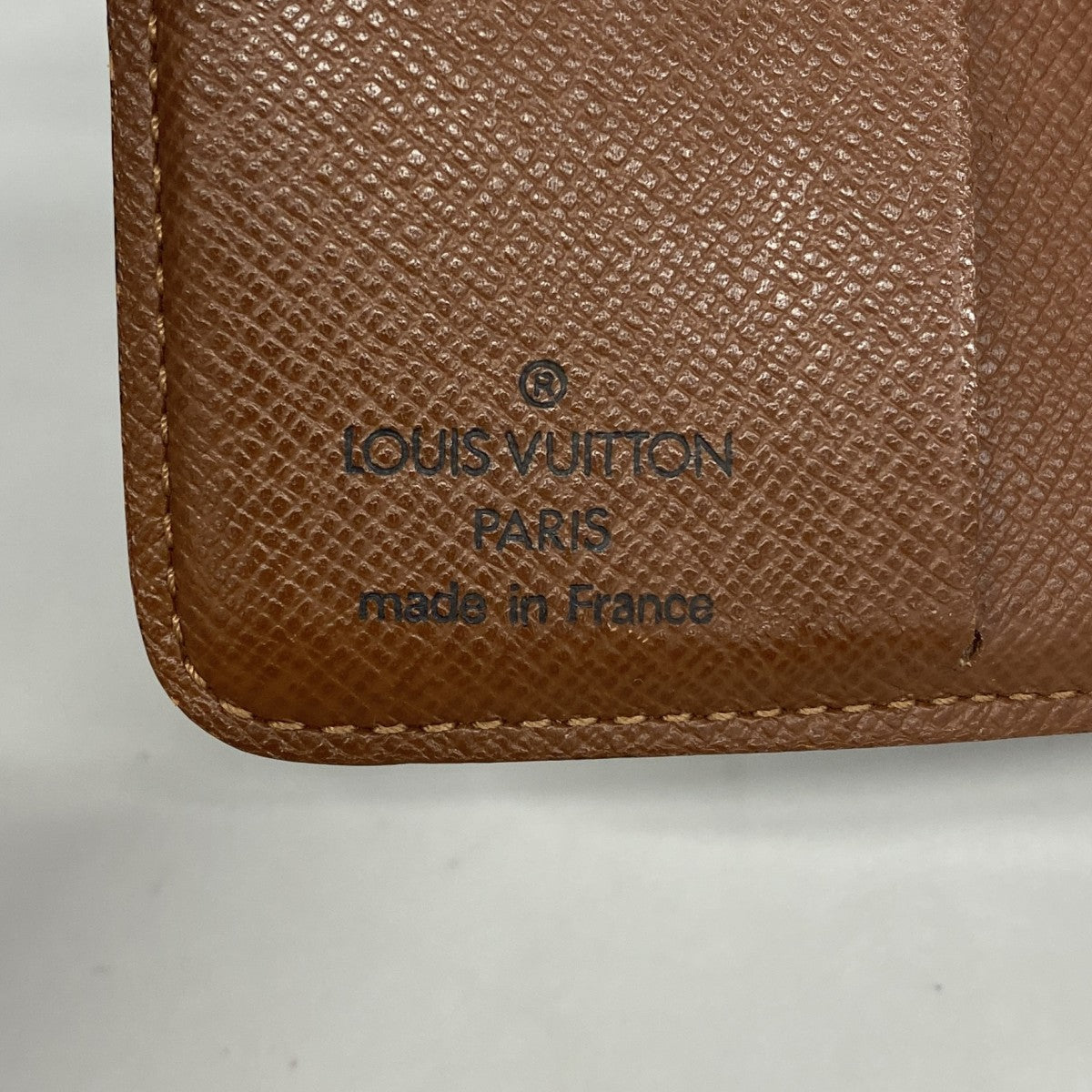 【6gc2496】ルイヴィトン 財布 モノグラム コンパクトジップ M61667 ブラウン【中古】レディース